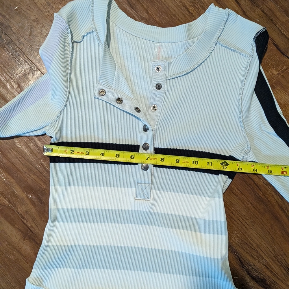 FP Movement by Free People Striped Long Sleeve Henley - Picture 10 of 11